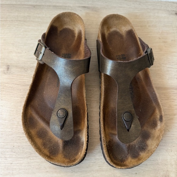 Birkenstock Gizeh thong sandal brown size 40 - Picture 1 of 8